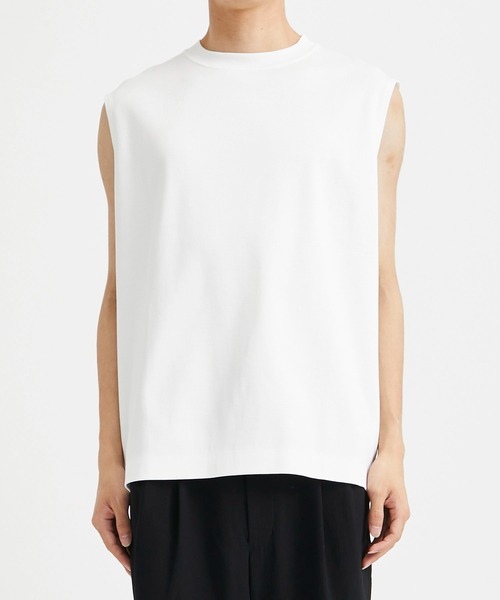 CITY TOKYO（シティトウキョウ）の「キングコットンノースリーブTEE（Tシャツ/カットソー・メンズ・ホワイト/ブラック・1/2）」の14枚目の写真