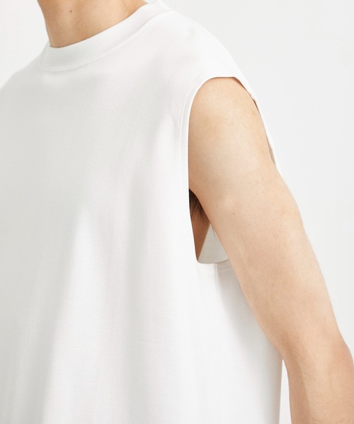 CITY TOKYO（シティトウキョウ）の「キングコットンノースリーブTEE（Tシャツ/カットソー・メンズ・ホワイト/ブラック・1/2）」の18枚目の写真