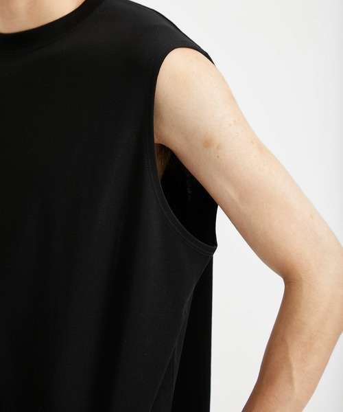 CITY TOKYO（シティトウキョウ）の「キングコットンノースリーブTEE（Tシャツ/カットソー・メンズ・ホワイト/ブラック・1/2）」の13枚目の写真