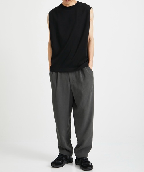 CITY TOKYO（シティトウキョウ）の「キングコットンノースリーブTEE（Tシャツ/カットソー・メンズ・ホワイト/ブラック・1/2）」の8枚目の写真