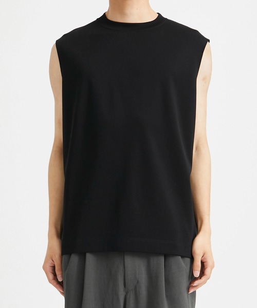 CITY TOKYO（シティトウキョウ）の「キングコットンノースリーブTEE（Tシャツ/カットソー・メンズ・ホワイト/ブラック・1/2）」の9枚目の写真