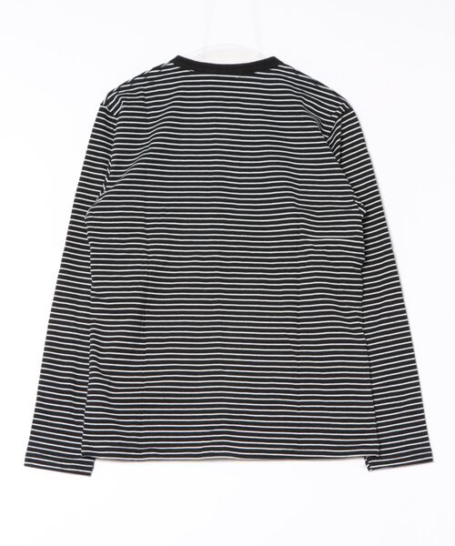 aimoha(アイモハ)の「aimoha men NAUYTICAL STRIPE HENLEY COMFORT TEE(Tシャツ/カットソー・メンズ・ブラック/グレー/ホワイト・LARGE/X-LARGE/XX-LARGE/XXX-LARGE)」の4枚目の写真
