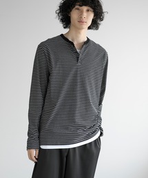 aimoha | aimoha men NAUYTICAL STRIPE HENLEY COMFORT TEE(Tシャツ/カットソー)