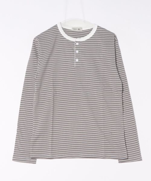 aimoha(アイモハ)の「aimoha men NAUYTICAL STRIPE HENLEY COMFORT TEE(Tシャツ/カットソー・メンズ・ブラック/グレー/ホワイト・LARGE/X-LARGE/XX-LARGE/XXX-LARGE)」の11枚目の写真