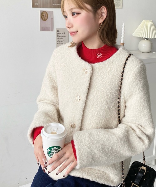 美品✨ディオール　ノーカラージャケット　金ボタン　Mサイズ　ベージュ　ポンチョ 美品✨ディオール ノーカラージャケット 金ボタン Mサイズ