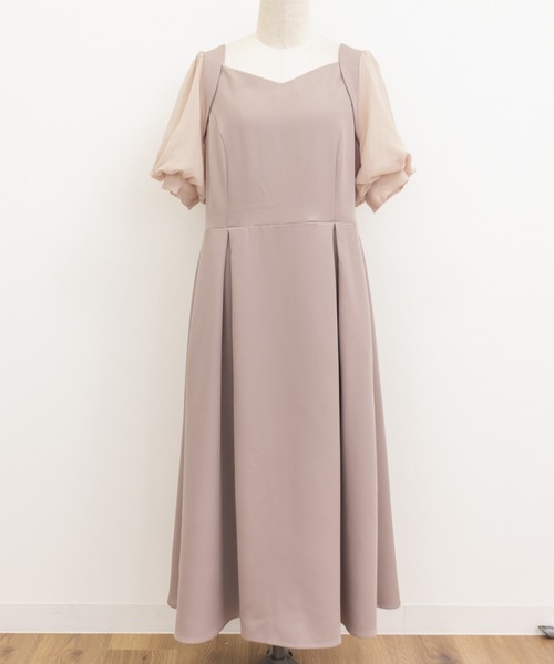 CLETTE(クレット)の「シアー5分袖ワンピース(ワンピース・レディース・ブルー/ピンク/ネイビー・LL/3L/4L)」の17枚目の写真
