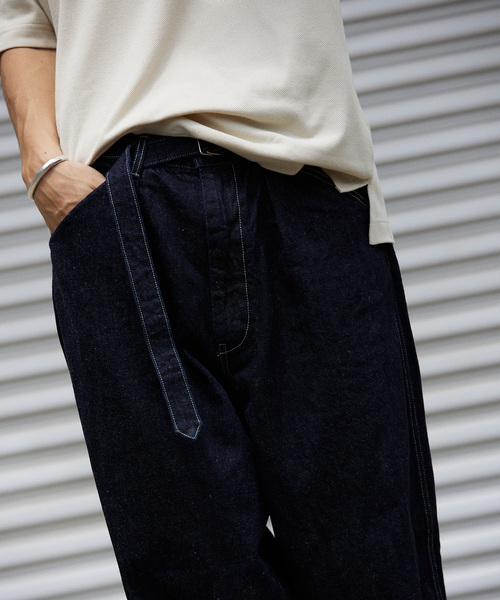 JOURNAL STANDARD（ジャーナルスタンダード）の「コットンヘンプ デニムベルテッド キャノンオーバーパンツ（デニムパンツ・メンズ・ブラック/ネイビー・SMALL/MEDIUM/LARGE）」の19枚目の写真
