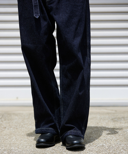 JOURNAL STANDARD（ジャーナルスタンダード）の「コットンヘンプ デニムベルテッド キャノンオーバーパンツ（デニムパンツ・メンズ・ブラック/ネイビー・SMALL/MEDIUM/LARGE）」の20枚目の写真