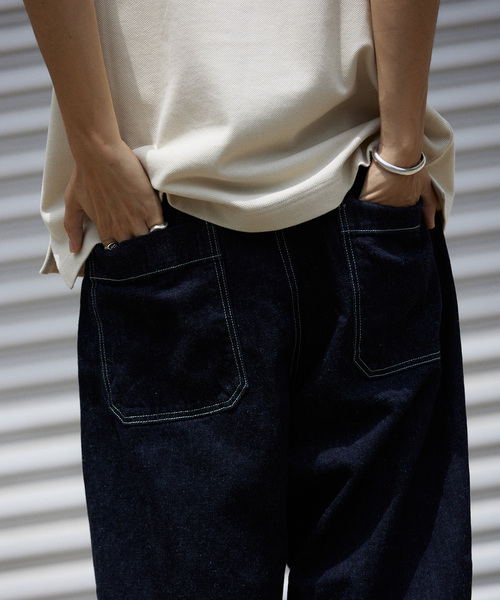 JOURNAL STANDARD（ジャーナルスタンダード）の「コットンヘンプ デニムベルテッド キャノンオーバーパンツ（デニムパンツ・メンズ・ブラック/ネイビー・SMALL/MEDIUM/LARGE）」の21枚目の写真