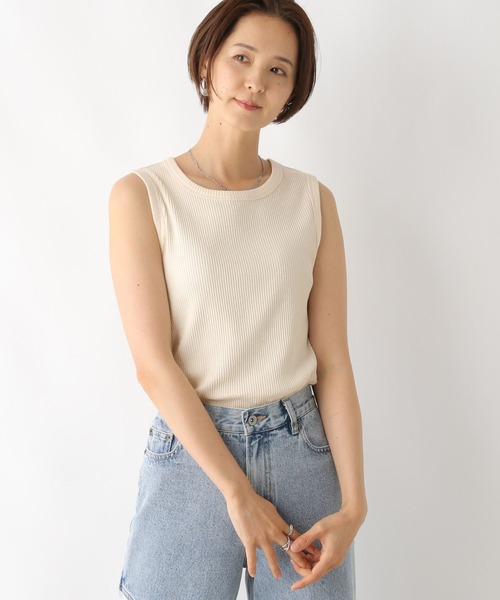 LEPSIM（レプシィム）の「スラブリブタンク　114449（タンクトップ・レディース・グリーン/ブルー/ブラック/アイボリー/グリーン系その他・FREE）」の13枚目の写真