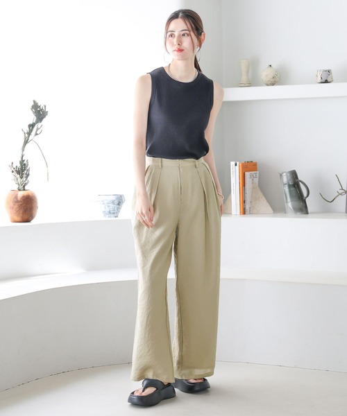 LEPSIM（レプシィム）の「スラブリブタンク　114449（タンクトップ・レディース・グリーン/ブルー/ブラック/アイボリー/グリーン系その他・FREE）」の16枚目の写真