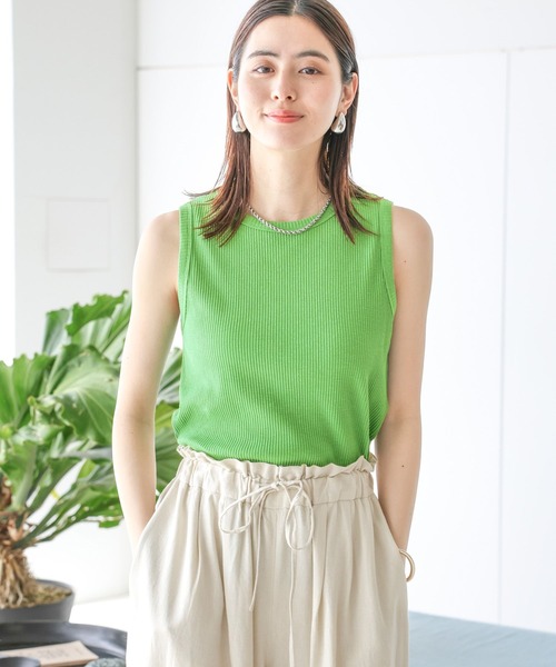 LEPSIM（レプシィム）の「スラブリブタンク　114449（タンクトップ・レディース・グリーン/ブルー/ブラック/アイボリー/グリーン系その他・FREE）」の19枚目の写真