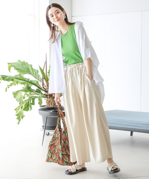 LEPSIM（レプシィム）の「スラブリブタンク　114449（タンクトップ・レディース・グリーン/ブルー/ブラック/アイボリー/グリーン系その他・FREE）」の22枚目の写真