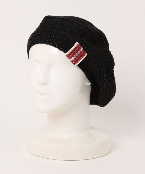 チャイハネ（チャイハネ）の「【チャイハネ】ペジニットベレー帽（ハンチング/ベレー帽・レディース・カーキ/ブラック/ベージュ・FREE）」の4枚目の写真