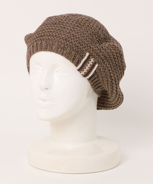 チャイハネ（チャイハネ）の「【チャイハネ】ペジニットベレー帽（ハンチング/ベレー帽・レディース・カーキ/ブラック/ベージュ・FREE）」の8枚目の写真