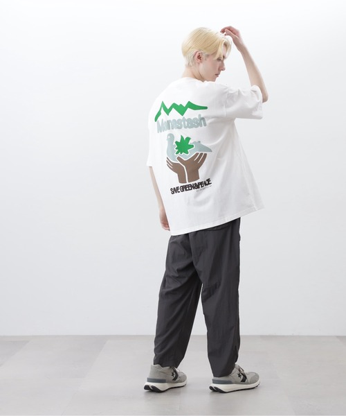 MANASTASH（マナスタッシュ）の「MANASTASH/マナスタッシュ  CiTee PIGION シティーピジョン（Tシャツ/カットソー・メンズ・ホワイト/ブラック/イエロー・M/S/XL/L）」の6枚目の写真