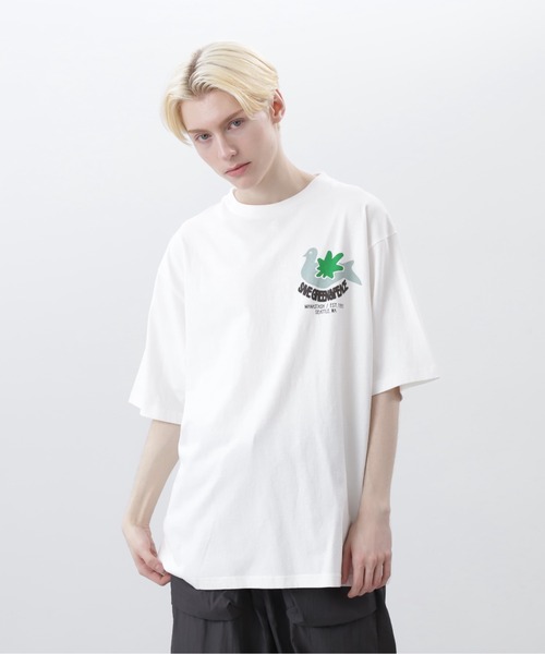 MANASTASH（マナスタッシュ）の「MANASTASH/マナスタッシュ  CiTee PIGION シティーピジョン（Tシャツ/カットソー・メンズ・ホワイト/ブラック/イエロー・M/S/XL/L）」の5枚目の写真