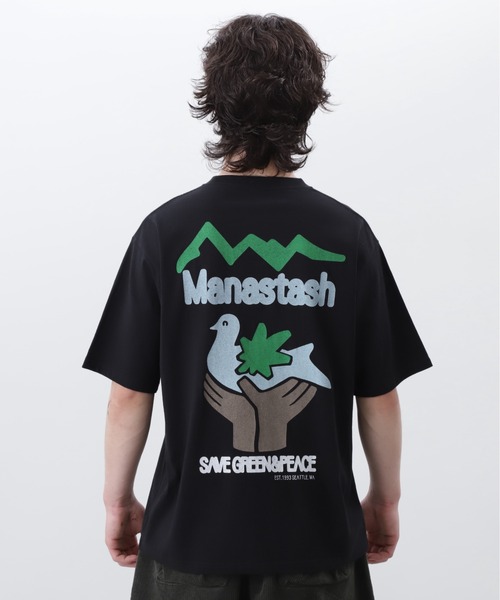 MANASTASH（マナスタッシュ）の「MANASTASH/マナスタッシュ  CiTee PIGION シティーピジョン（Tシャツ/カットソー・メンズ・ホワイト/ブラック/イエロー・M/S/XL/L）」の10枚目の写真