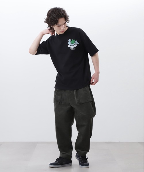 MANASTASH（マナスタッシュ）の「MANASTASH/マナスタッシュ  CiTee PIGION シティーピジョン（Tシャツ/カットソー・メンズ・ホワイト/ブラック/イエロー・M/S/XL/L）」の12枚目の写真