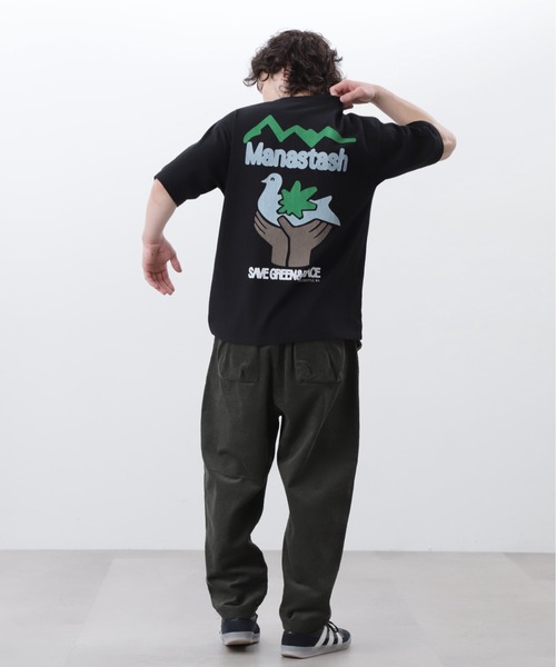 MANASTASH（マナスタッシュ）の「MANASTASH/マナスタッシュ  CiTee PIGION シティーピジョン（Tシャツ/カットソー・メンズ・ホワイト/ブラック/イエロー・M/S/XL/L）」の13枚目の写真