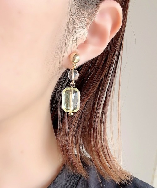 tone(トーン)の「【As】【アレルギー対応】NO.158 ドイツ製アクリルビーズ カラフルスクエア イヤリング(ニッケルフリー)(MA)(イヤリング・レディース・グリーン/ピンク/ブルー/クリア/パープル/イエロー/グリーン系2/ブルー系2・FREE)」の15枚目の写真