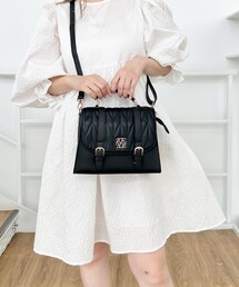 プレート付きキルティング3WAYサッチェル