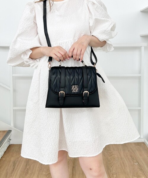 プレート付きキルティング3WAYサッチェル（バックパック