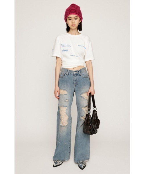 SLY（スライ）の「RANDOM LOGO PRINT T/SH ランダム ロゴ プリント Tシャツ（Tシャツ/カットソー・レディース・レッド/ホワイト/杢グレー/ブラック・FREE）」の17枚目の写真