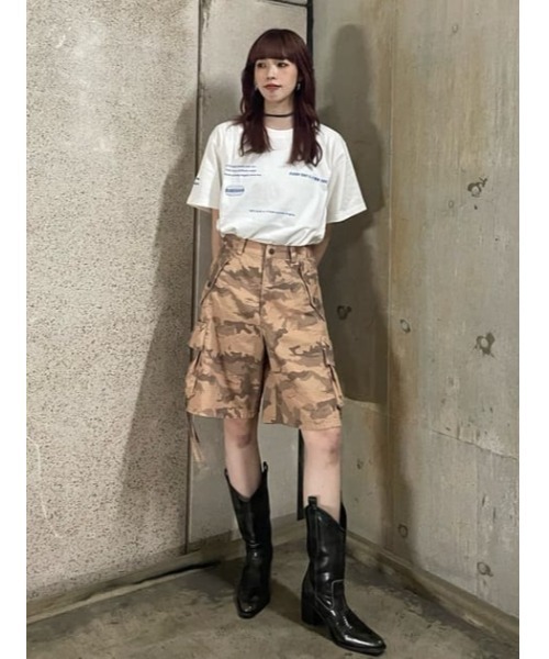 SLY（スライ）の「RANDOM LOGO PRINT T/SH ランダム ロゴ プリント Tシャツ（Tシャツ/カットソー・レディース・レッド/ホワイト/杢グレー/ブラック・FREE）」の8枚目の写真