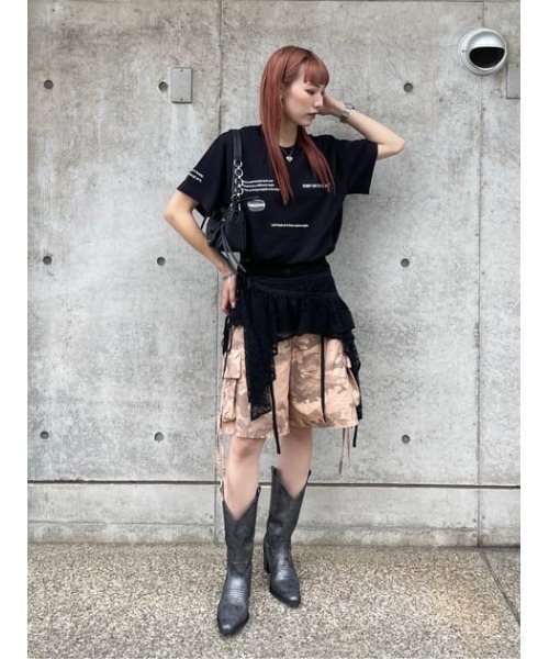 SLY（スライ）の「RANDOM LOGO PRINT T/SH ランダム ロゴ プリント Tシャツ（Tシャツ/カットソー・レディース・レッド/ホワイト/杢グレー/ブラック・FREE）」の9枚目の写真