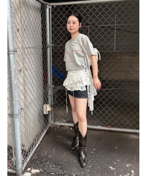 SLY（スライ）の「RANDOM LOGO PRINT T/SH ランダム ロゴ プリント Tシャツ（Tシャツ/カットソー・レディース・レッド/ホワイト/杢グレー/ブラック・FREE）」の10枚目の写真