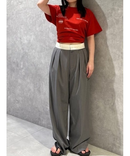 SLY（スライ）の「RANDOM LOGO PRINT T/SH ランダム ロゴ プリント Tシャツ（Tシャツ/カットソー・レディース・レッド/ホワイト/杢グレー/ブラック・FREE）」の12枚目の写真