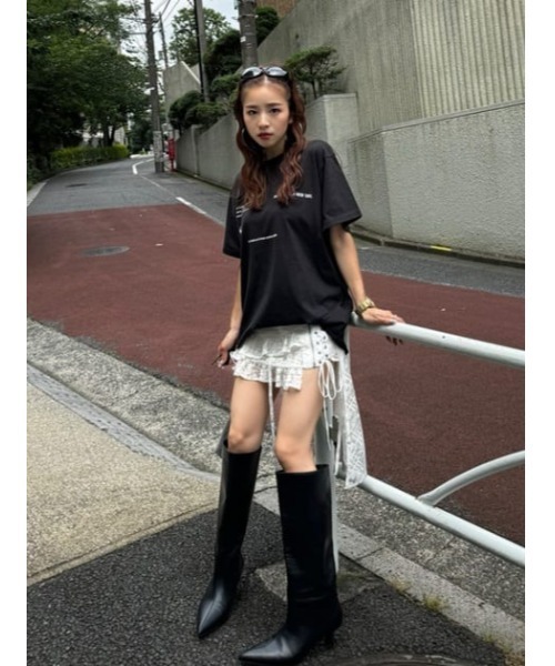 SLY（スライ）の「RANDOM LOGO PRINT T/SH ランダム ロゴ プリント Tシャツ（Tシャツ/カットソー・レディース・レッド/ホワイト/杢グレー/ブラック・FREE）」の13枚目の写真