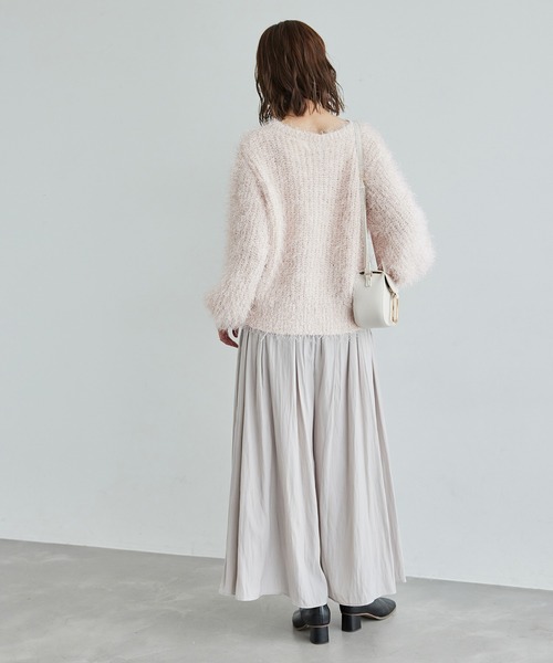 ROPE' PICNIC（ロペピクニック）の「ラメフェザーカーディガン（カーディガン/ボレロ・レディース・ライトグレー/ブラック/ベージュ/ピンク・38）」の21枚目の写真