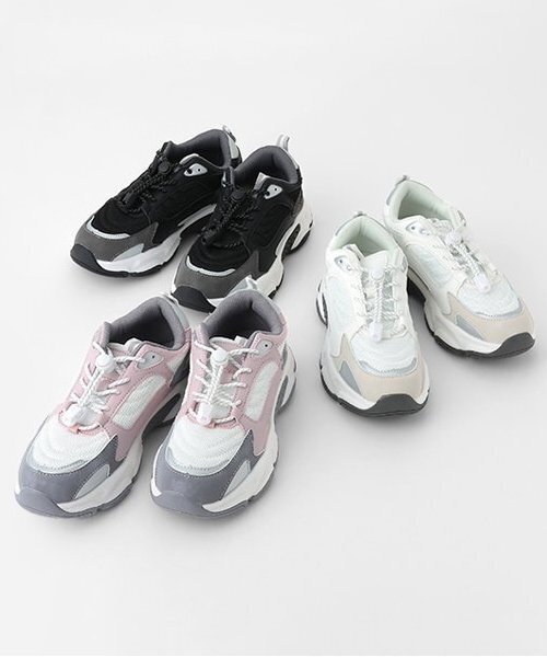 LOVETOXIC（ラブトキシック）の「ドローコードダッドスニーカー（スニーカー・キッズ・ホワイト/ブラック/マルチ・S/M/L）」の5枚目の写真