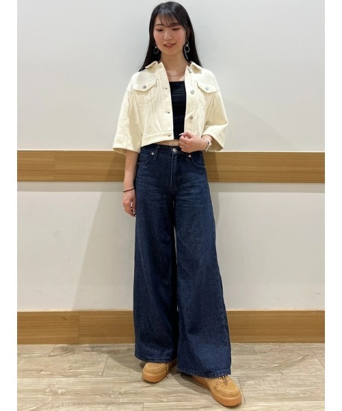 GAP（ギャップ）の「ミッドライズ ウルトラソフト バギーデニム ジーンズ（デニムパンツ・レディース・ブルー系その他・26/28/30/27/24/25/29/23）」の10枚目の写真