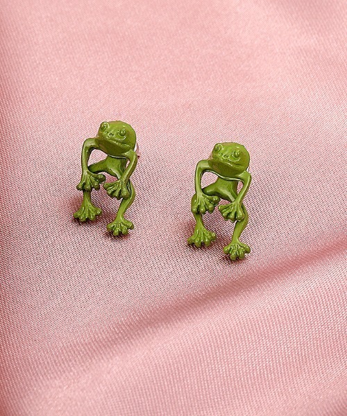 セール】3Dカエルピアス（ピアス（両耳用））｜Coo+i（クーイ