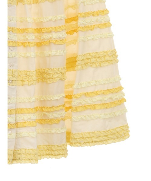 PINK HOUSE（ピンクハウス）の「配色フリルティアードスカート