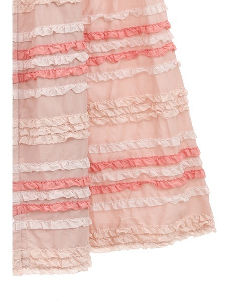 PINK HOUSE（ピンクハウス）の「配色フリルティアードスカート