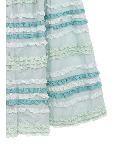 PINK HOUSE（ピンクハウス）の「配色フリルティアードスカート