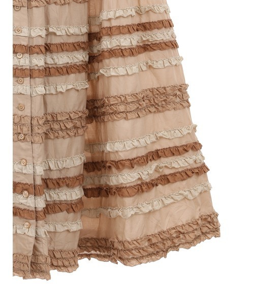 配色フリルティアードスカート（スカート）｜PINK HOUSE（ピンクハウス）