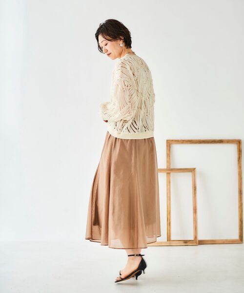 le.coeur blanc(ルクールブラン)の「《手洗い可能》キリカエギャザースカート(スカート・レディース・キャメル/ダークグレー/オリーブ・38)」の9枚目の写真
