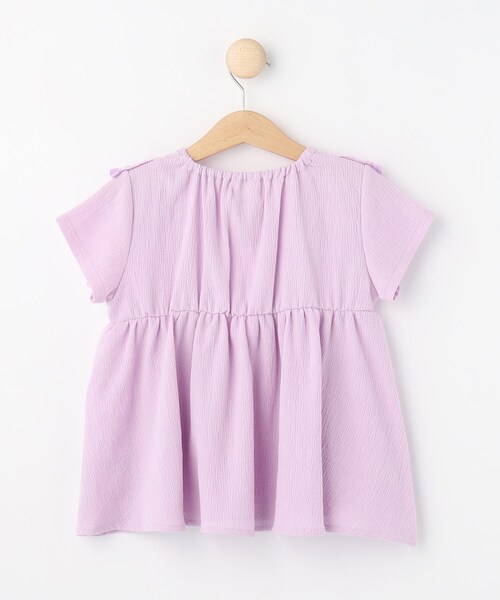 SHOO・LA・RUE（シューラルー）の「◆【110-140cm/セットアップ可】楊柳フリルトップス（シャツ/ブラウス・キッズ・パープル/ネイビー・12/14/11/13）」の5枚目の写真