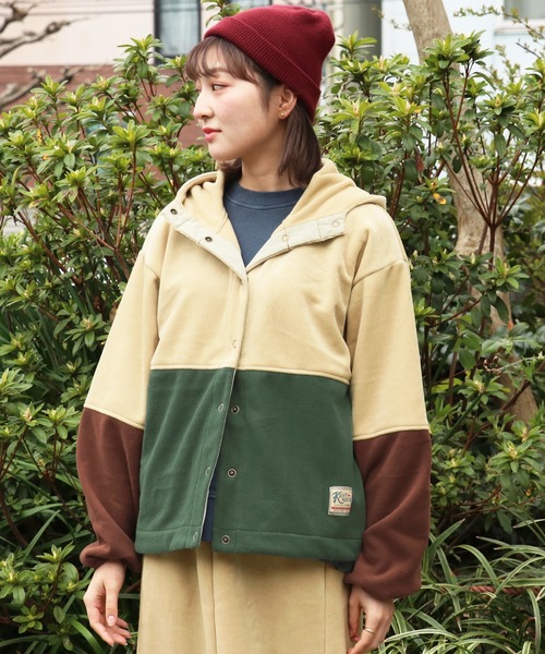 KRIFF MAYER Lady's Collection(クリフメイヤーレディースコレクション)の「ボンディングベロアフードJK(その他アウター・レディース・ブラウン/グリーン/カラフル/チャコール/ナチュラル・MEDIUM/LARGE)」の14枚目の写真