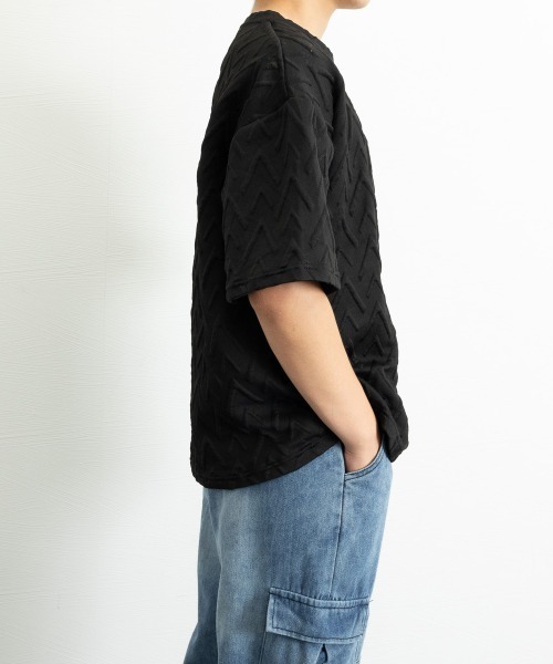 AsaAura(アサオーラ)の「メンズ Tシャツ クルーネックスウェット(Tシャツ/カットソー・メンズ・ブラック/ベージュ/ホワイト・FREE)」の14枚目の写真