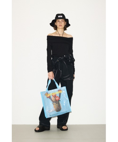 THROW by SLY（スローバイスライ）の「THROW THE SUCCULENTIST TOTE BAG ザ サキュレンティスト トート バッグ（トートバッグ・レディース・ブラック/ライトブルー・FREE）」の17枚目の写真