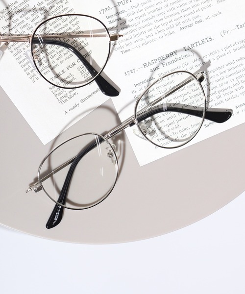 FUNALIVE（ファンアライブ）の「メタル ラウンド アンティーク調 伊達 メガネ（メガネ・メンズ・ゴールド/ブラック/シルバー/ブラウン・FREE）」の3枚目の写真