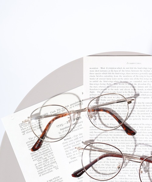 FUNALIVE（ファンアライブ）の「メタル ラウンド アンティーク調 伊達 メガネ（メガネ・メンズ・ゴールド/ブラック/シルバー/ブラウン・FREE）」の4枚目の写真