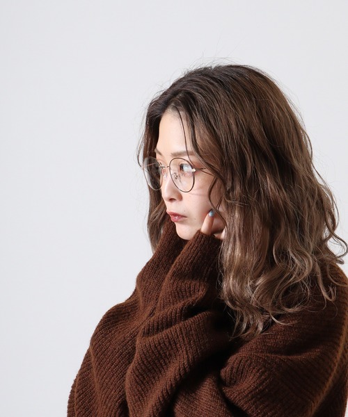 FUNALIVE（ファンアライブ）の「メタル ラウンド アンティーク調 伊達 メガネ（メガネ・メンズ・ゴールド/ブラック/シルバー/ブラウン・FREE）」の9枚目の写真