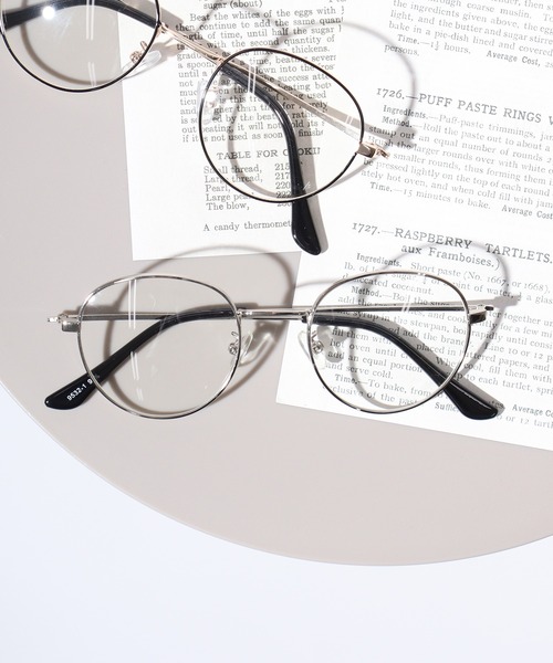 FUNALIVE（ファンアライブ）の「メタル ラウンド アンティーク調 伊達 メガネ（メガネ・メンズ・ゴールド/ブラック/シルバー/ブラウン・FREE）」の6枚目の写真